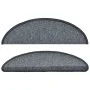 Alfombrillas de escalera 15 unidades gris oscuro 56x17x3 cm de vidaXL, Alfombrillas para escalones - Ref: Foro24-133877, Prec...