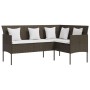 Set de sofás forma de L 5 pzas cojines ratán sintético marrón de , Conjuntos de jardín - Ref: Foro24-318580, Precio: 328,04 €...