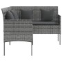 Set de sofás en forma de L 5 pzas cojines ratán sintético gris de , Conjuntos de jardín - Ref: Foro24-318582, Precio: 361,68 ...