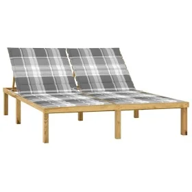 Double sun lounger and pine wood cushions treated with preservative. by , Loungers - Ref: Foro24-3065893, Price: 221,07 €, Di...