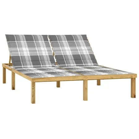 Tumbona doble y cojines madera de pino impregnada de , Tumbonas - Ref: Foro24-3065893, Precio: 221,07 €, Descuento: %