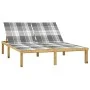 Tumbona doble y cojines madera de pino impregnada de , Tumbonas - Ref: Foro24-3065893, Precio: 221,07 €, Descuento: %