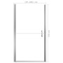 Puerta de ducha de vidrio templado esmerilado 100x178 cm de vidaXL, Puertas de ducha - Ref: Foro24-146660, Precio: 204,82 €, ...