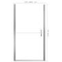 Puerta de ducha de vidrio templado 100x178 cm de vidaXL, Puertas de ducha - Ref: Foro24-146657, Precio: 182,98 €, Descuento: %