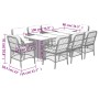 Set comedor de jardín 9 pzas con cojines ratán sintético beige de , Conjuntos de jardín - Ref: Foro24-3212065, Precio: 974,09...