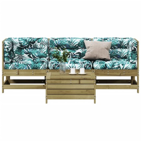 Juego de muebles jardín 4 pzas y cojines madera pino impregnada de , Conjuntos de jardín - Ref: Foro24-3250791, Precio: 444,2...