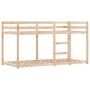 Litera con cortinas madera maciza pino blanco y negro 90x200 cm de , Camas y somieres - Ref: Foro24-3283892, Precio: 204,26 €...
