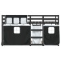 Litera con cortinas madera maciza pino blanco y negro 90x200 cm de , Camas y somieres - Ref: Foro24-3283934, Precio: 301,24 €...
