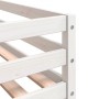 Litera con cortinas madera maciza pino blanco y negro 80x200 cm de , Camas y somieres - Ref: Foro24-3283901, Precio: 165,19 €...