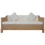 Sofá de 3 plazas con cojines ratán natural de vidaXL, Sofás - Ref: Foro24-283077, Precio: 748,72 €, Descuento: %