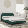 Cama con colchón terciopelo verde oscuro 140x190 cm de , Camas y somieres - Ref: Foro24-3208394, Precio: 350,89 €, Descuento: %