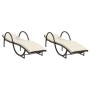 Tumbonas con cojines 2 unidades ratán sintético marrón de , Tumbonas - Ref: Foro24-3277308, Precio: 281,06 €, Descuento: %