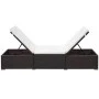 Liegestuhl mit braunem Kunststoff-Rattankissen von , Liegen - Ref: Foro24-317105, Preis: 147,63 €, Rabatt: %