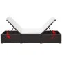 Liegestuhl mit braunem Kunststoff-Rattankissen von , Liegen - Ref: Foro24-317105, Preis: 147,63 €, Rabatt: %