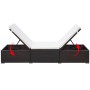 Tumbona con cojín ratán sintético marrón de , Tumbonas - Ref: Foro24-317105, Precio: 133,79 €, Descuento: %