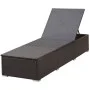 Liegestuhl mit braunem Kunststoff-Rattankissen von , Liegen - Ref: Foro24-317105, Preis: 147,63 €, Rabatt: %