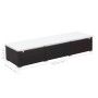 Tumbona con cojín ratán sintético marrón de , Tumbonas - Ref: Foro24-317105, Precio: 133,79 €, Descuento: %