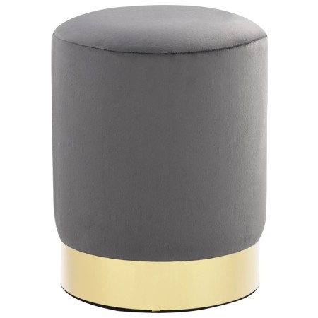 Taburete de terciopelo gris oscuro y dorado de , Taburetes y sillas plegables - Ref: Foro24-249835, Precio: 38,74 €, Descuent...