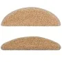 Alfombras de peldaños de escalera 15 uds crema 56x17x3 cm de vidaXL, Alfombrillas para escalones - Ref: Foro24-133896, Precio...