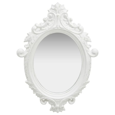 Espejo de pared estilo castillo blanco 56x76 cm de vidaXL, Espejos - Ref: Foro24-320356, Precio: 62,22 €, Descuento: %