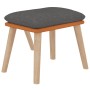 Sillón de relax con taburete tela y cuero sintético gris oscuro de , Sillones - Ref: Foro24-3097762, Precio: 135,27 €, Descue...