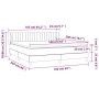 Cama box spring con colchón tela color crema 160x200 cm de , Camas y somieres - Ref: Foro24-3126978, Precio: 521,90 €, Descue...