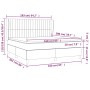 Cama box spring con colchón tela color crema 160x200 cm de , Camas y somieres - Ref: Foro24-3128698, Precio: 614,64 €, Descue...