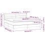 Cama box spring con colchón tela color crema 160x200 cm de , Camas y somieres - Ref: Foro24-3130366, Precio: 507,47 €, Descue...