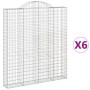 Cestas de gaviones 6 uds forma de arco hierro 200x30x220/240 cm de , Maceteros y jardineras - Ref: Foro24-3146240, Precio: 78...