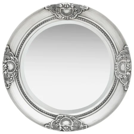 Espejo de pared estilo barroco plateado 50 cm de vidaXL, Espejos - Ref: Foro24-320346, Precio: 45,58 €, Descuento: %