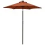 Sombrilla con luces LED aluminio terracota 200x211 cm de , Sombrillas - Ref: Foro24-313562, Precio: 73,96 €, Descuento: %