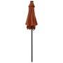 Sombrilla con luces LED aluminio terracota 200x211 cm de , Sombrillas - Ref: Foro24-313562, Precio: 75,49 €, Descuento: %