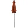 Sombrilla con luces LED aluminio terracota 200x211 cm de , Sombrillas - Ref: Foro24-313562, Precio: 73,96 €, Descuento: %
