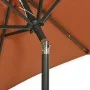 Sombrilla con luces LED aluminio terracota 200x211 cm de , Sombrillas - Ref: Foro24-313562, Precio: 73,96 €, Descuento: %