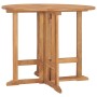 Mesa de comedor plegable para jardín madera de teca Ø90x75 cm de , Mesas de jardín - Ref: Foro24-315446, Precio: 205,11 €, De...