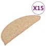 Alfombrilla autoadhesiva escalera 15 uds marrón claro 56x17x3cm de , Alfombrillas para escalones - Ref: Foro24-326898, Precio...