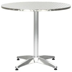 Mesa de jardín de aluminio plateado 80x70 cm de , Mesas de jardín - Ref: Foro24-48714, Precio: 160,14 €, Descuento: %