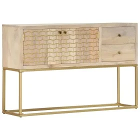 Solid golden mango wood sideboard 120x30x75 cm by , Sideboards - Ref: Foro24-286500, Price: 265,89 €, Discount: %