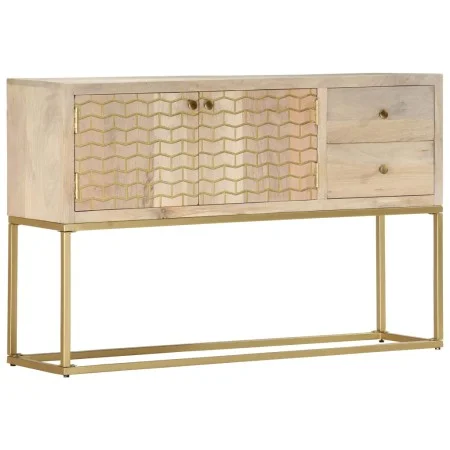 Aparador de madera maciza de mango dorado 120x30x75 cm de , Aparadores - Ref: Foro24-286500, Precio: 265,89 €, Descuento: %