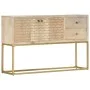Aparador de madera maciza de mango dorado 120x30x75 cm de , Aparadores - Ref: Foro24-286500, Precio: 265,89 €, Descuento: %