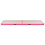 Esterilla inflable de gimnasia con bomba 600x100x10 cm PVC rosa de vidaXL, Esteras para pilates y yoga - Ref: Foro24-91921, P...