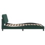 Estructura cama con cabecero terciopelo verde oscuro 140x190 cm de , Camas y somieres - Ref: Foro24-3207920, Precio: 207,58 €...