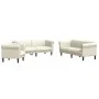 Cream velvet 3-piece sofa set by , Sofas - Ref: Foro24-3209216, Price: 763,04 €, Discount: %