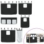 Litera con cortinas madera maciza pino blanco y negro 90x200 cm de , Camas y somieres - Ref: Foro24-3283928, Precio: 181,19 €...
