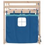 Litera con cortinas madera maciza de pino azul 90x200 cm de , Camas y somieres - Ref: Foro24-3283893, Precio: 204,14 €, Descu...