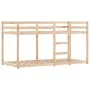Bunk bed with black and white pine solid wood curtains 80x200 cm by , Beds and slatted bases - Ref: Foro24-3283898, Price: 14...