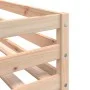 Bunk bed with black and white pine solid wood curtains 80x200 cm by , Beds and slatted bases - Ref: Foro24-3283898, Price: 14...