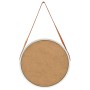 Espejo de pared con correa plateado 50 cm de vidaXL, Espejos - Ref: Foro24-320366, Precio: 42,42 €, Descuento: %