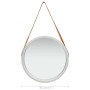 Espejo de pared con correa plateado 50 cm de vidaXL, Espejos - Ref: Foro24-320366, Precio: 42,42 €, Descuento: %