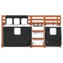 Litera con cortinas madera maciza pino blanco y negro 90x190 cm de , Camas y somieres - Ref: Foro24-3283949, Precio: 186,67 €...